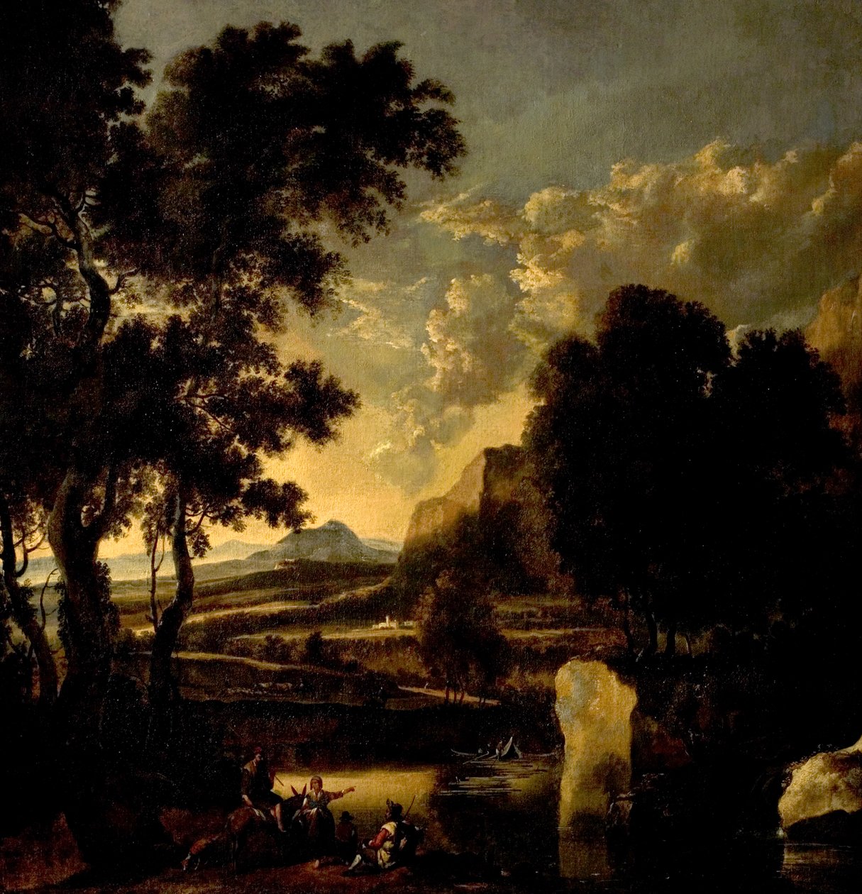 Figürlerin Ön Planda Olduğu Manzara by Jan Hackaert