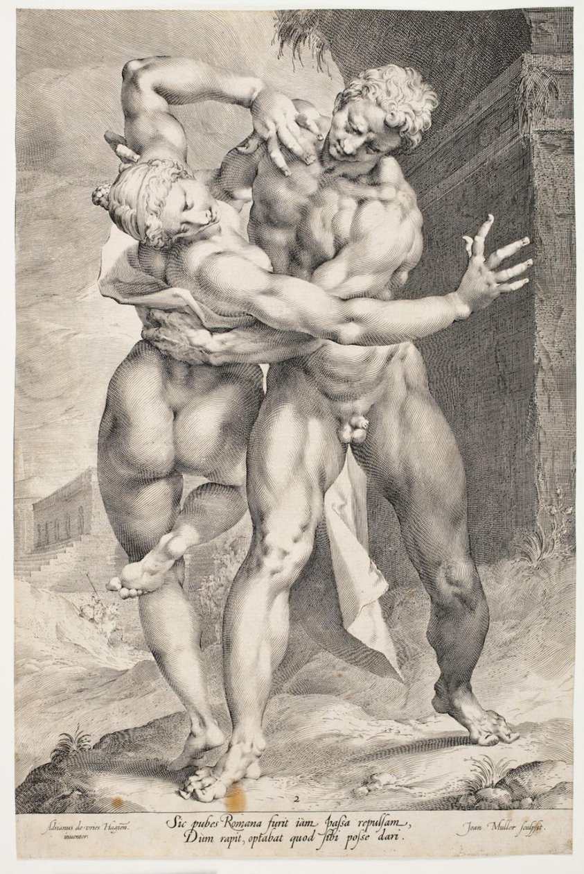 Bir Sabine Kadınını Kaçıran Bir Romalı by Jan Harmensz. Muller