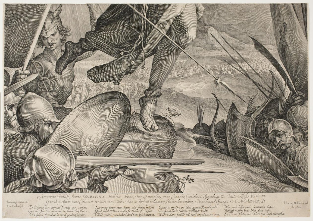 Bellona, Türklere Karşı Zaferde İmparatorun Ordusuna Yardım Ediyor by Jan Harmensz. Muller