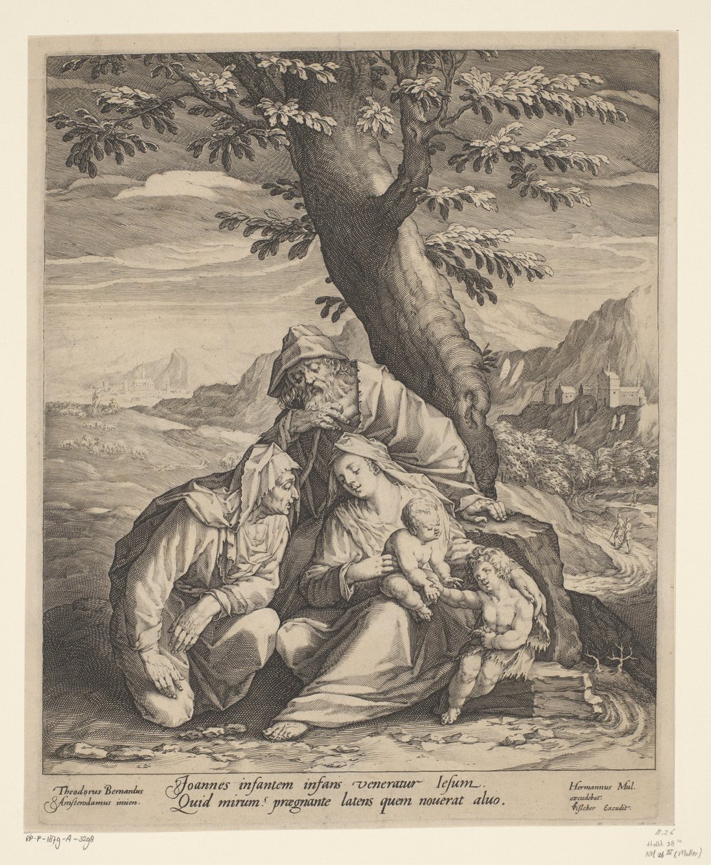 Elizabeth ve Vaftizci Yahya ile Kutsal Aile by Jan Harmensz. Muller
