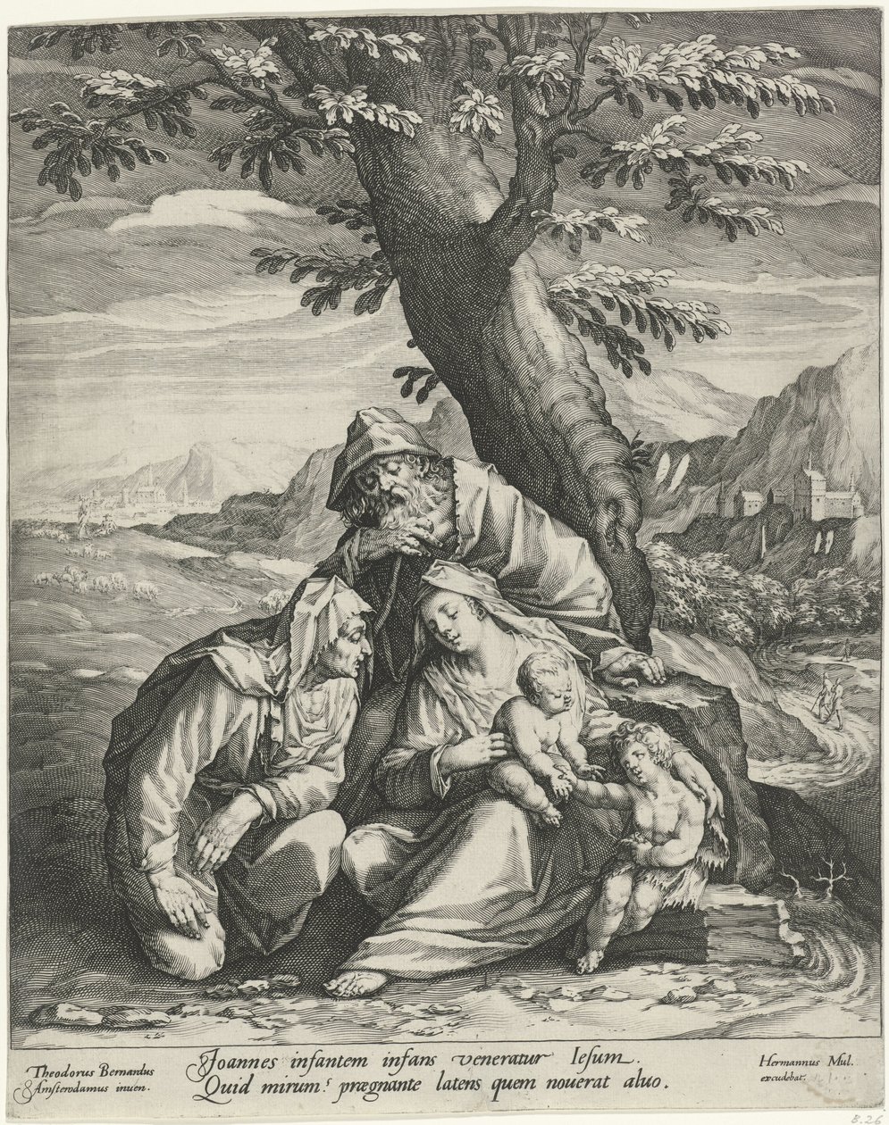 Elizabeth ve Vaftizci Yahya ile Kutsal Aile by Jan Harmensz. Muller