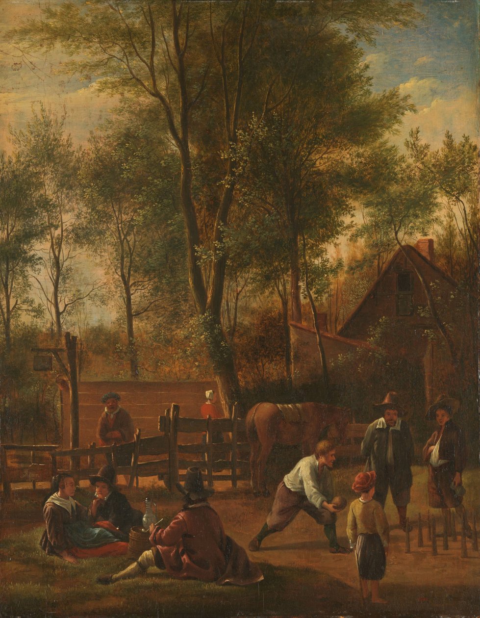 bowling oynayanlar by Jan Havicksz. Steen (copy after)