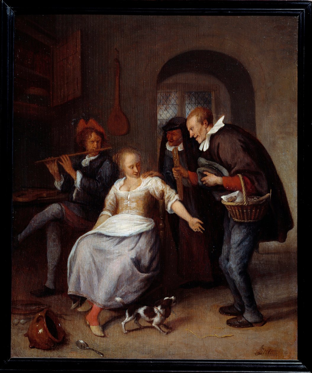 Unutkan bir tüccar Gezici hamur işleri satıcısı. Jan Steen (1626-1679) 1678 Sun tarafından boyama. 0,35x0,3 m Rouen, Güzel Sanatlar Müzesi by Jan Havicksz. Steen