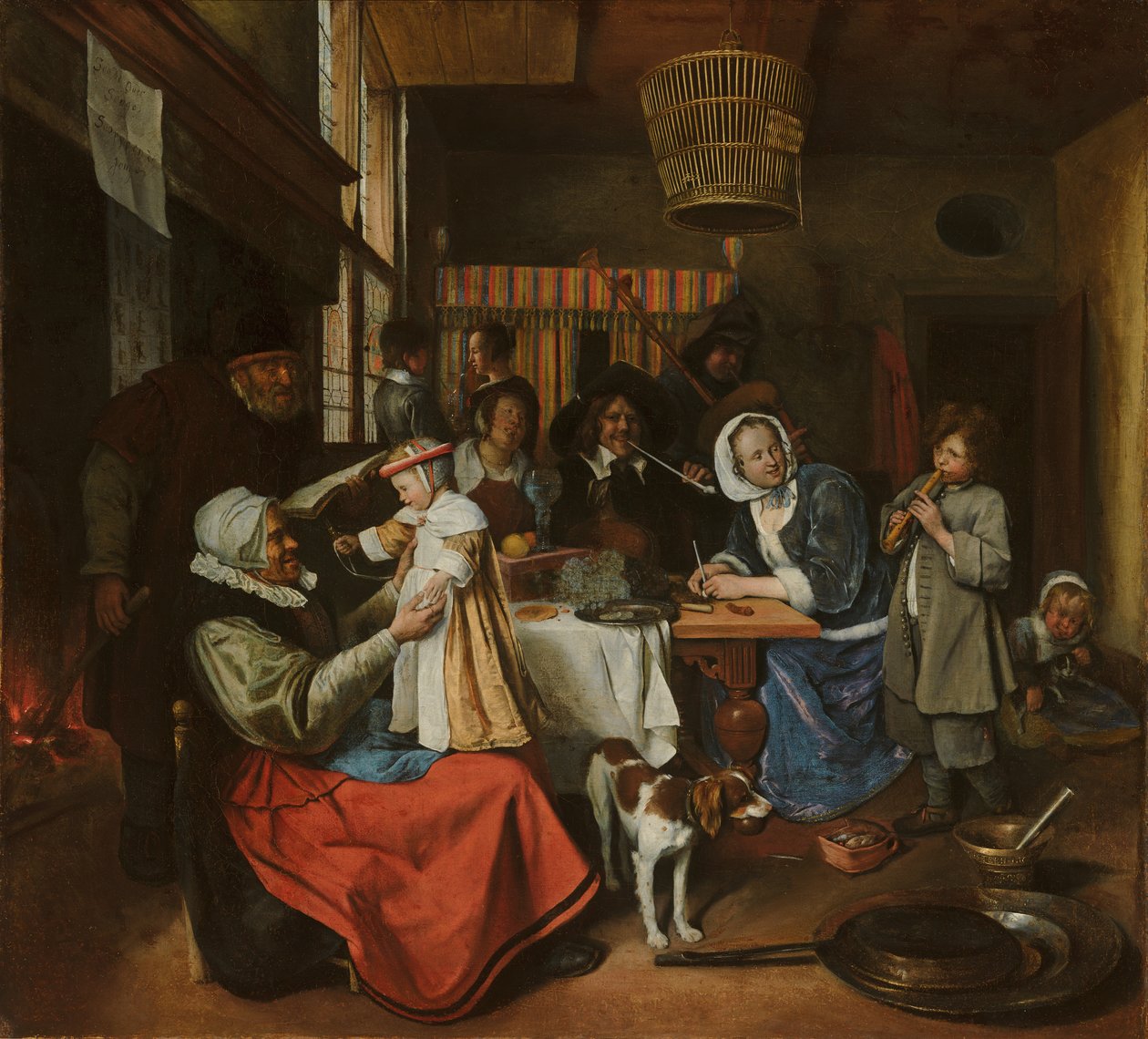 Eski Şarkı Olarak, So Pipe the Young, c.1663-5 by Jan Havicksz. Steen