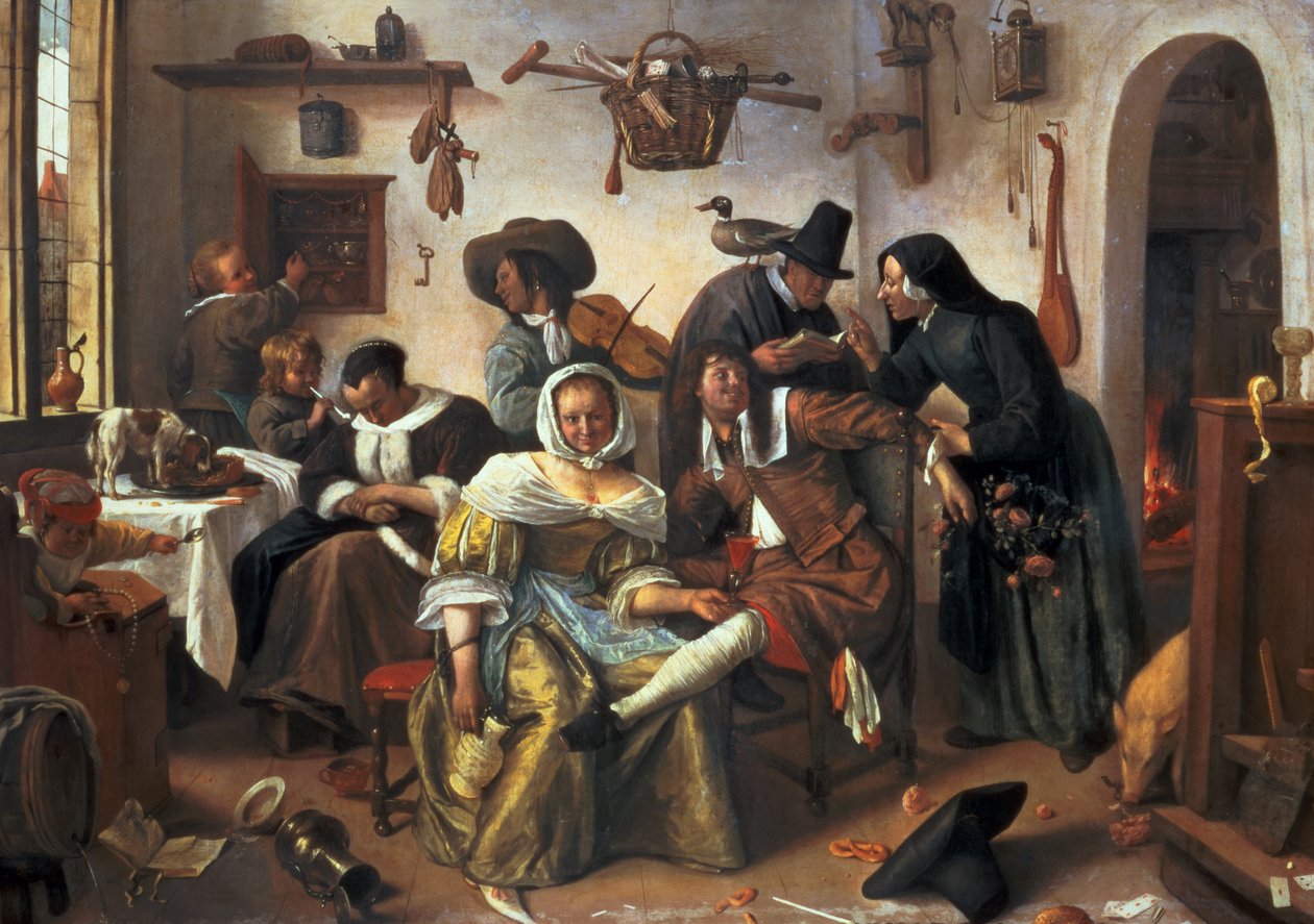 "Lükse Dikkat", c.1663 by Jan Havicksz. Steen