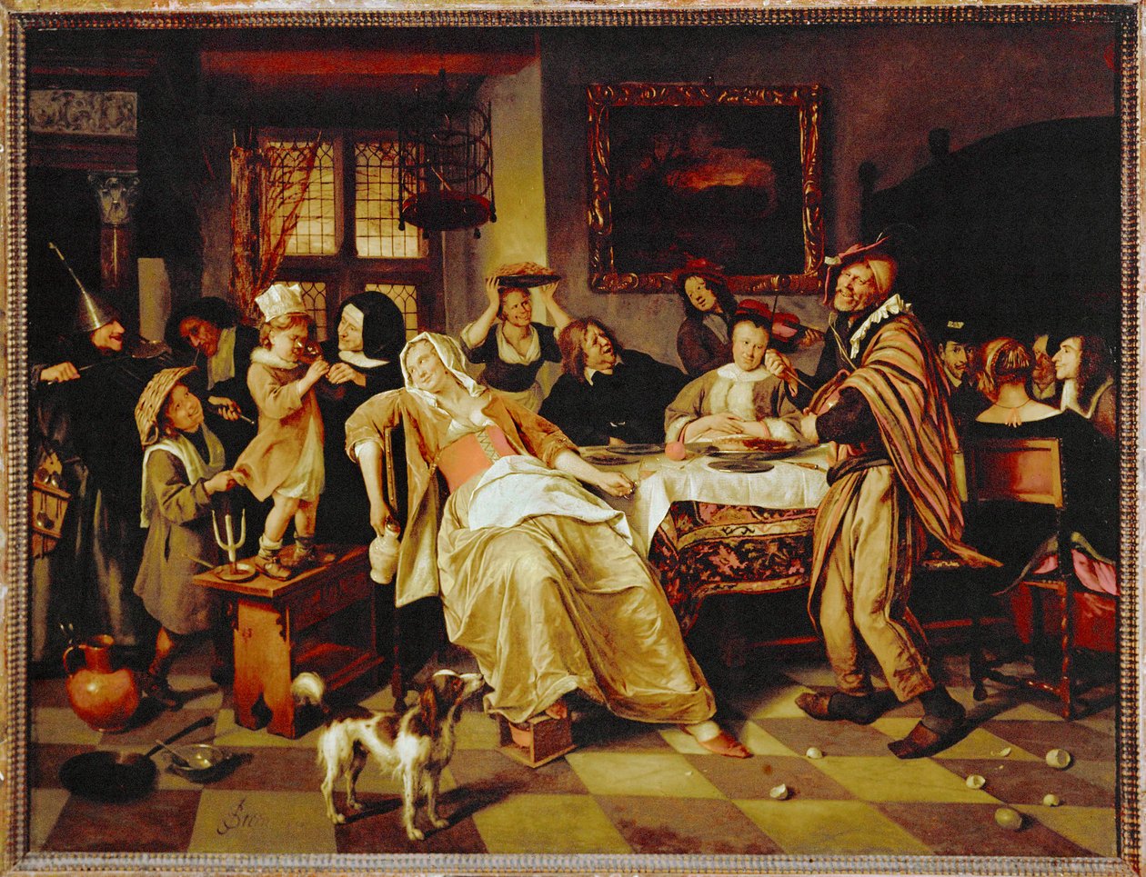 On İkinci Gece Pastası Bayramı by Jan Havicksz. Steen