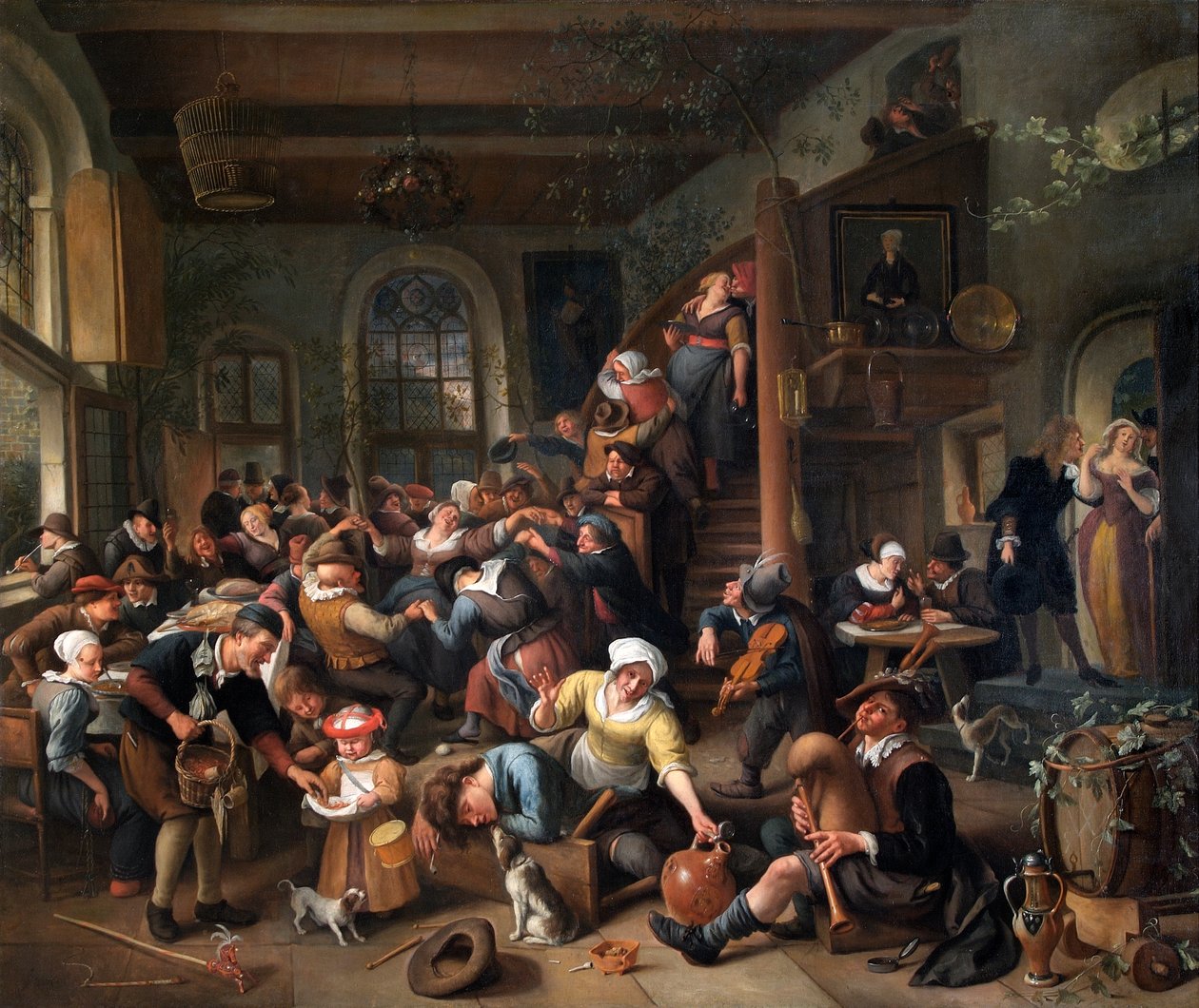 Yumurta Dansı: Köylüler Bir Handa Şenleniyor by Jan Havicksz. Steen
