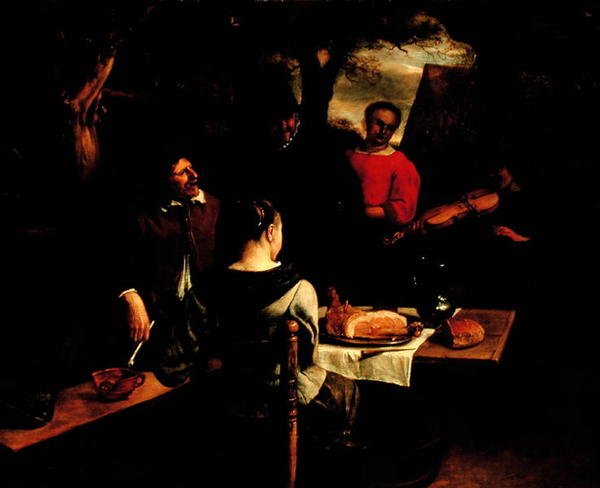 Yemek veya Genç Kemancı, c.1650-60 (panel) by Jan Havicksz. Steen