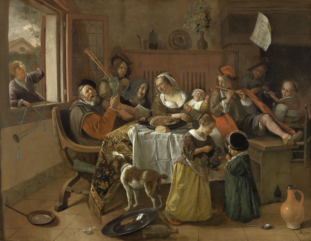 Neşeli Aile by Jan Havicksz. Steen
