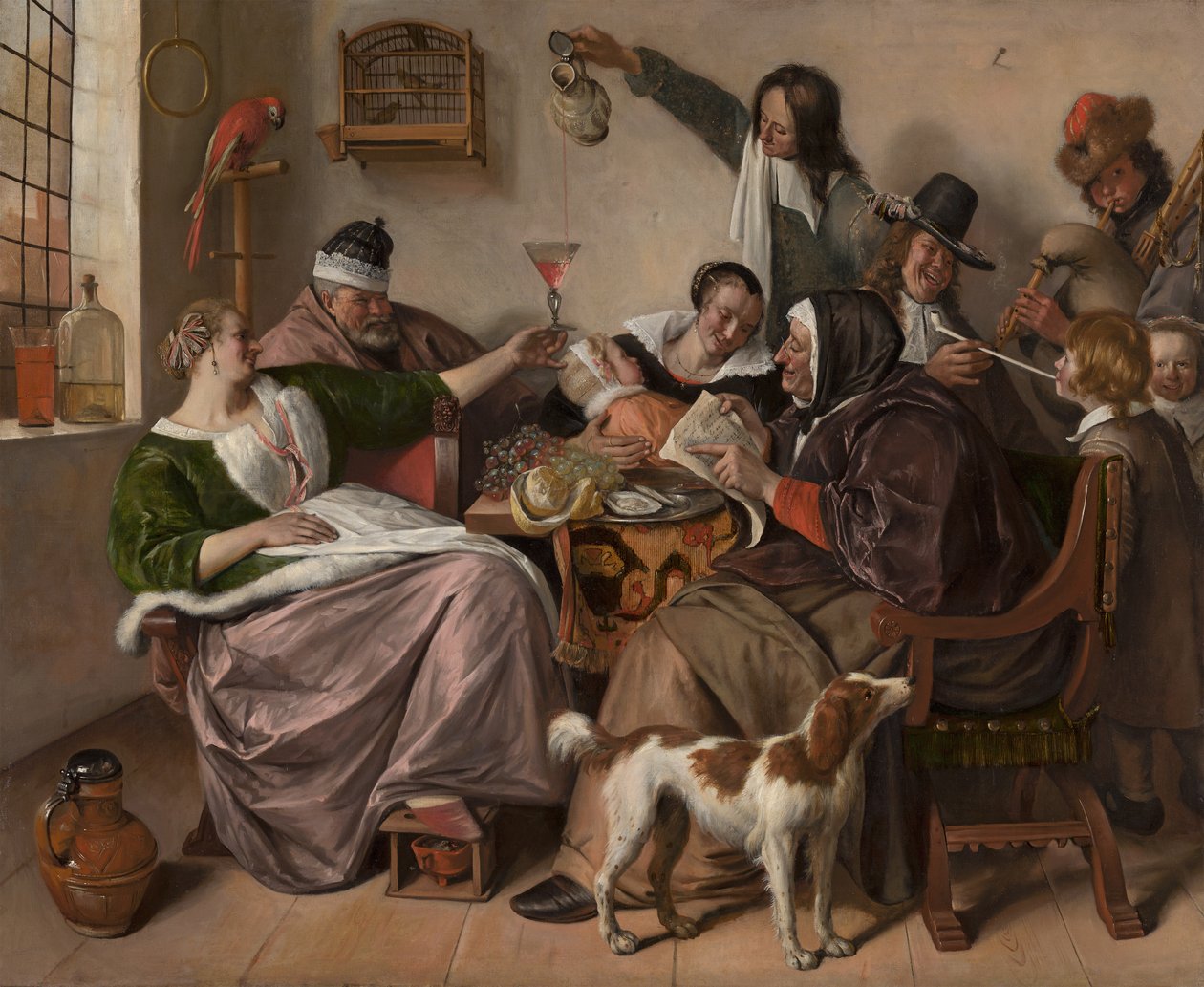Duyma şeklin, söyleme şeklin, c.1665 (tuval üzerine yağlı boya) by Jan Havicksz. Steen