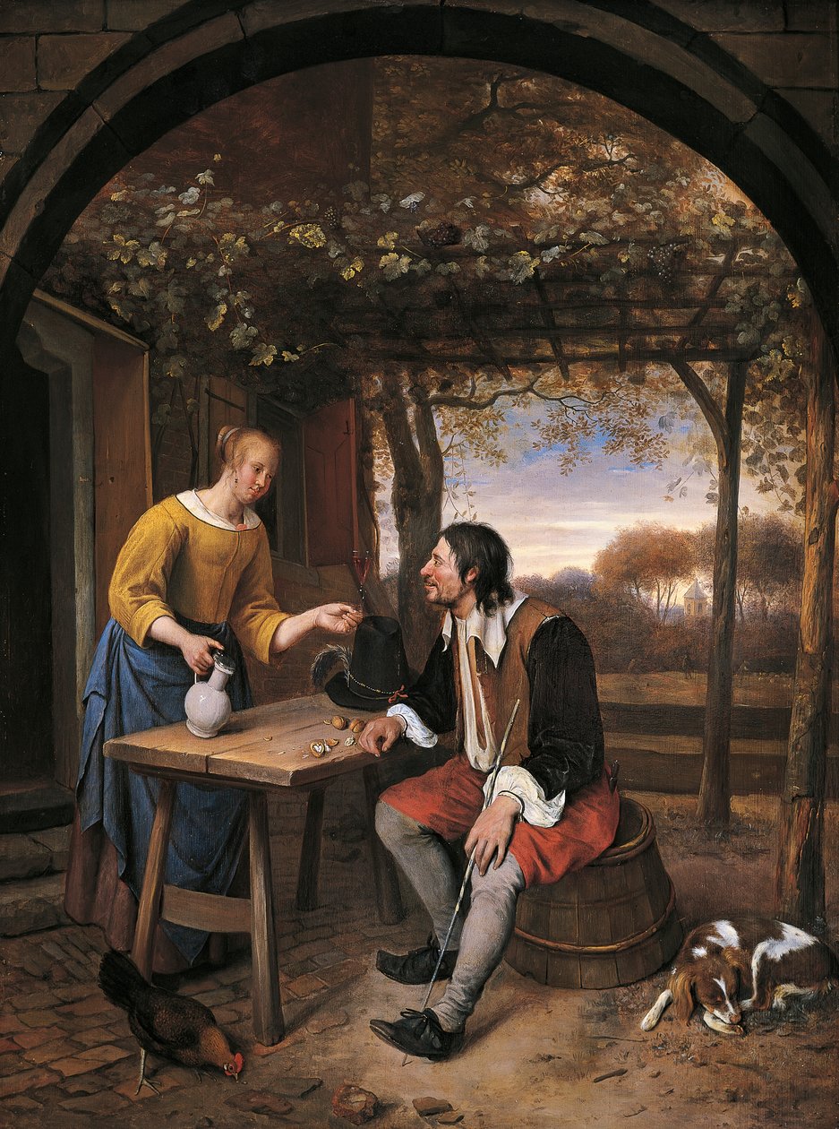 Gezginlerin dinlenmesi, Jan Steen (1626-1679) by Jan Havicksz. Steen