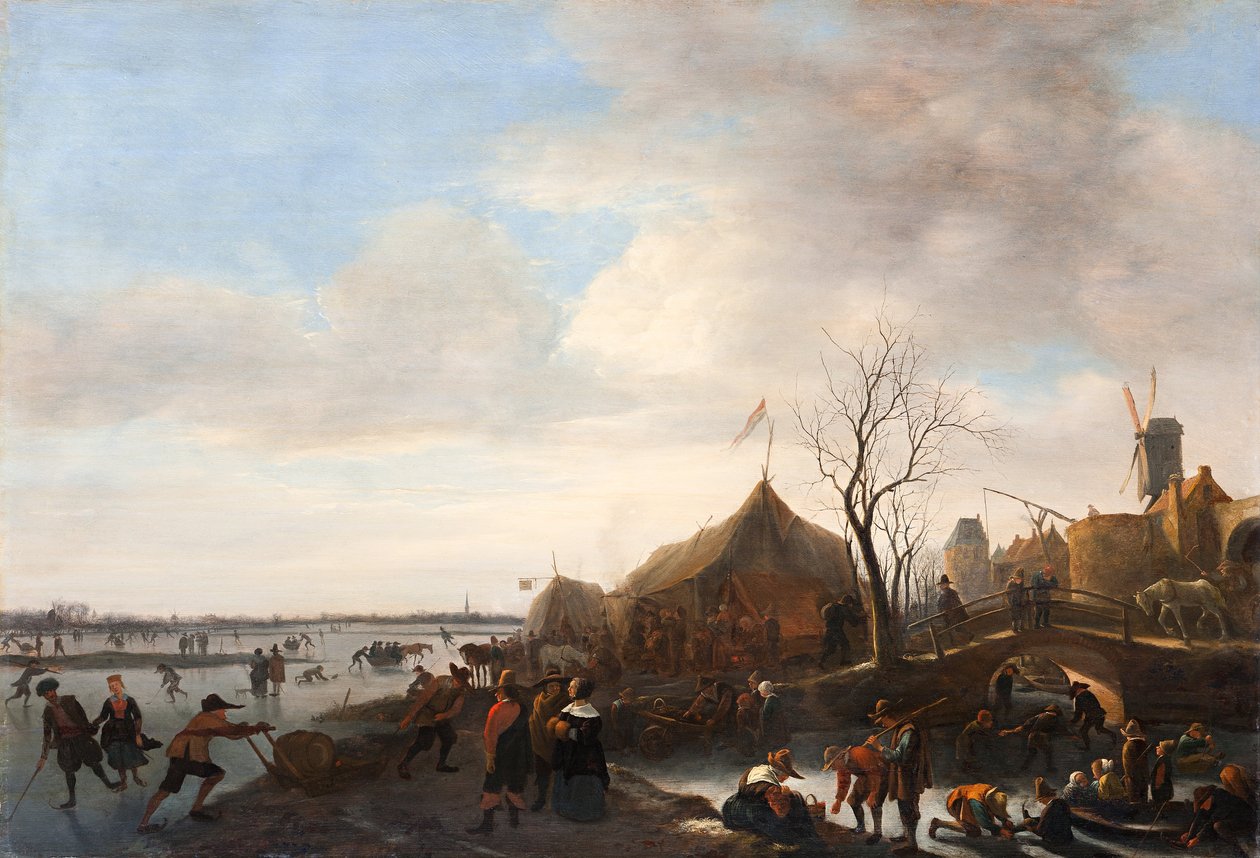 Kış Manzarası, c.1650 (panelde yağ) by Jan Havicksz. Steen