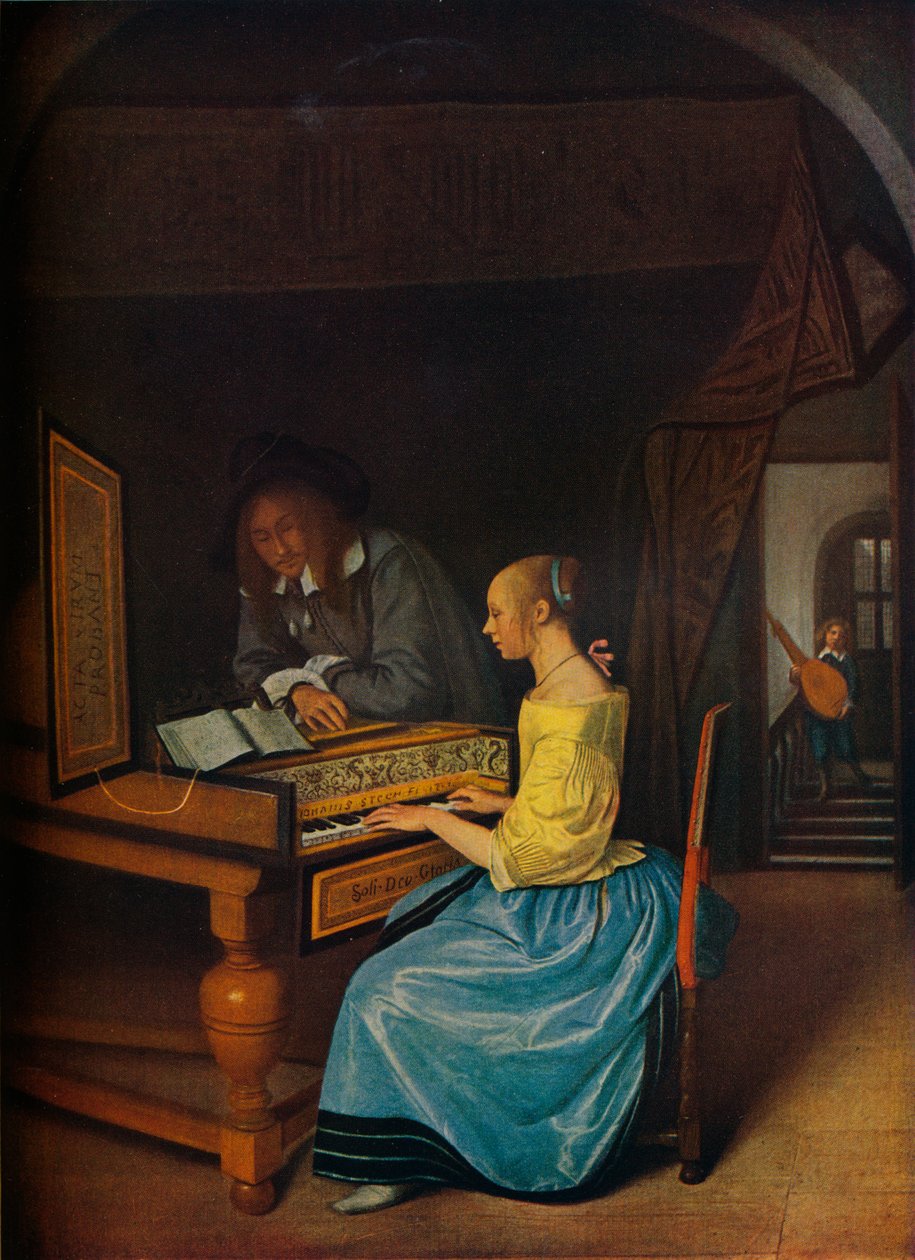 Genç Bir Adama Klavsen Çalan Genç Bir Kadın, 1659 by Jan Havickszoon Steen