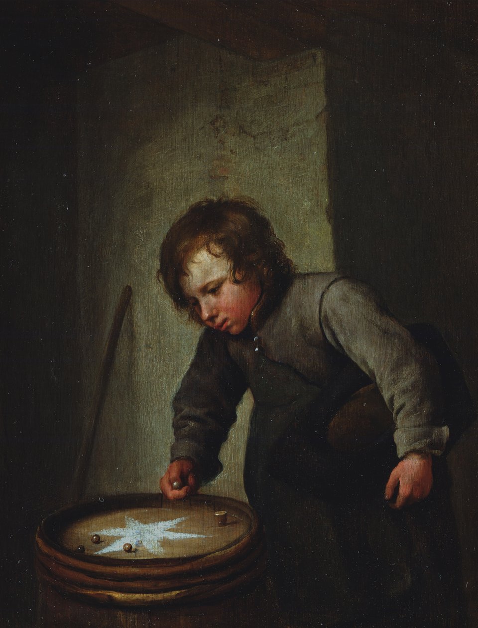Mermerlerle oynayan çocuk by Jan Havickszoon Steen