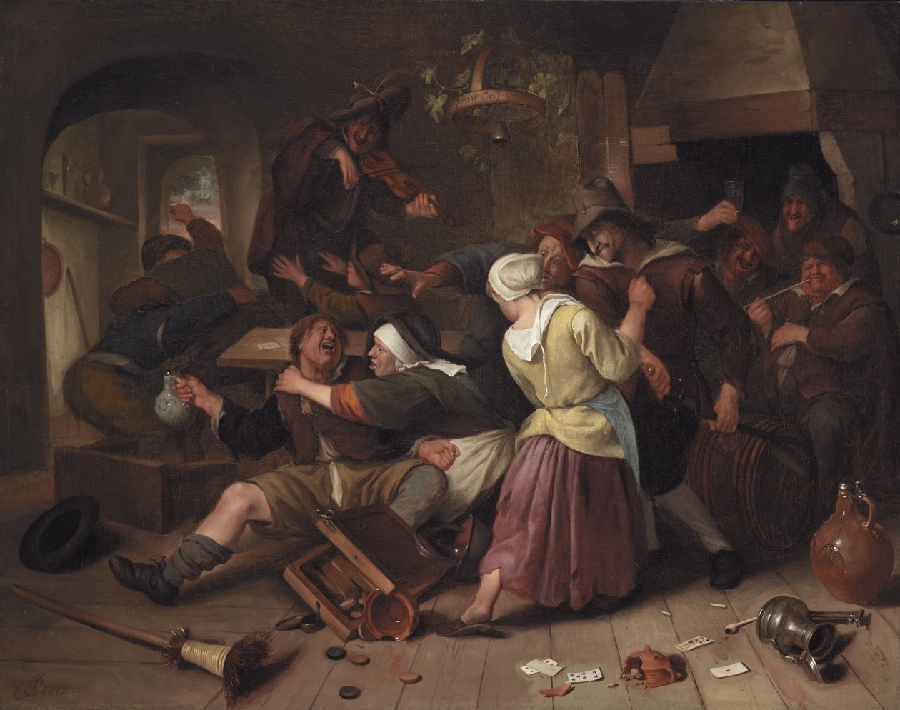 Kumarbazların Kavgası, c.1665 by Jan Havickszoon Steen