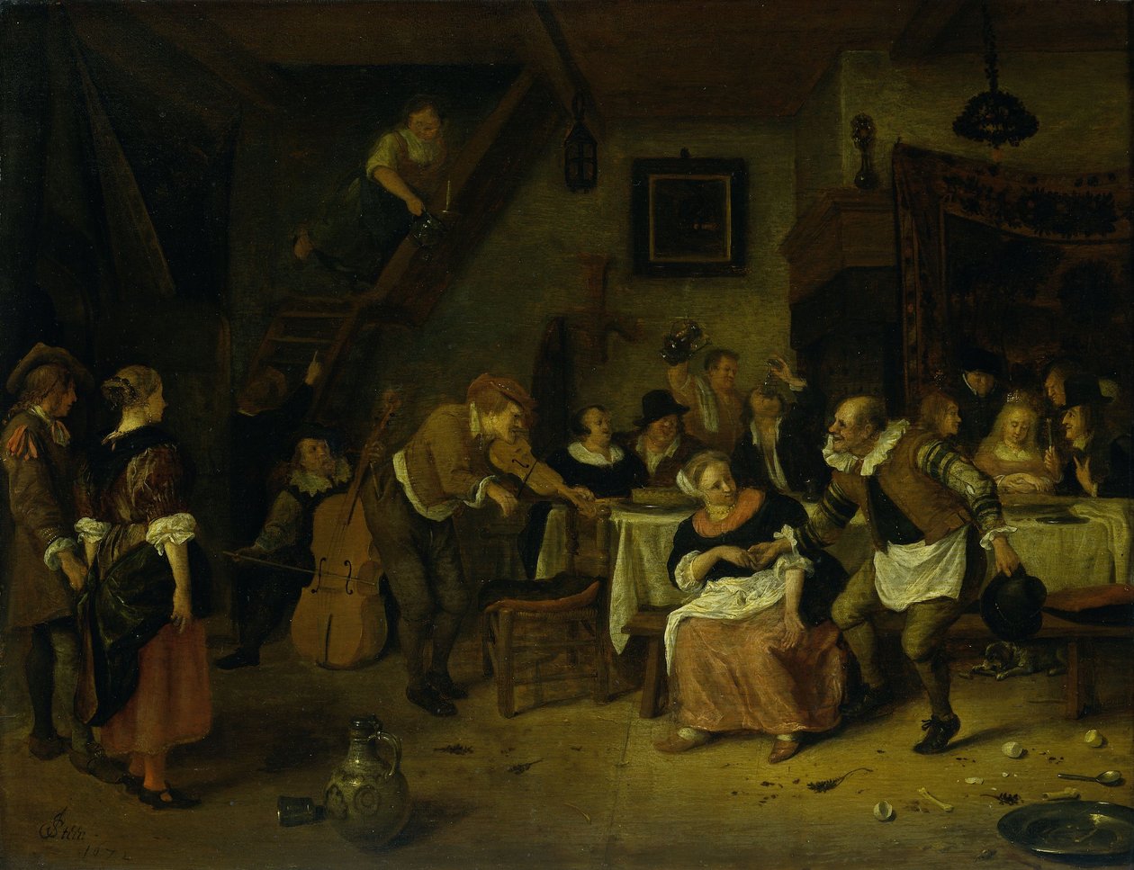 Köylü düğünü, 1672 by Jan Havickszoon Steen