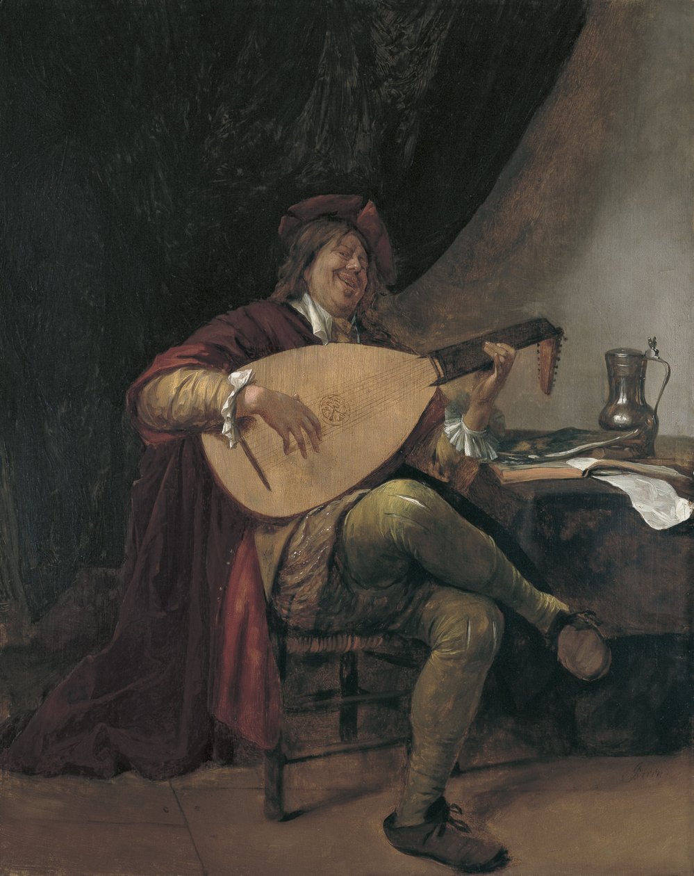 Ud çalan Otoportre, yaklaşık 1665 by Jan Havickszoon Steen