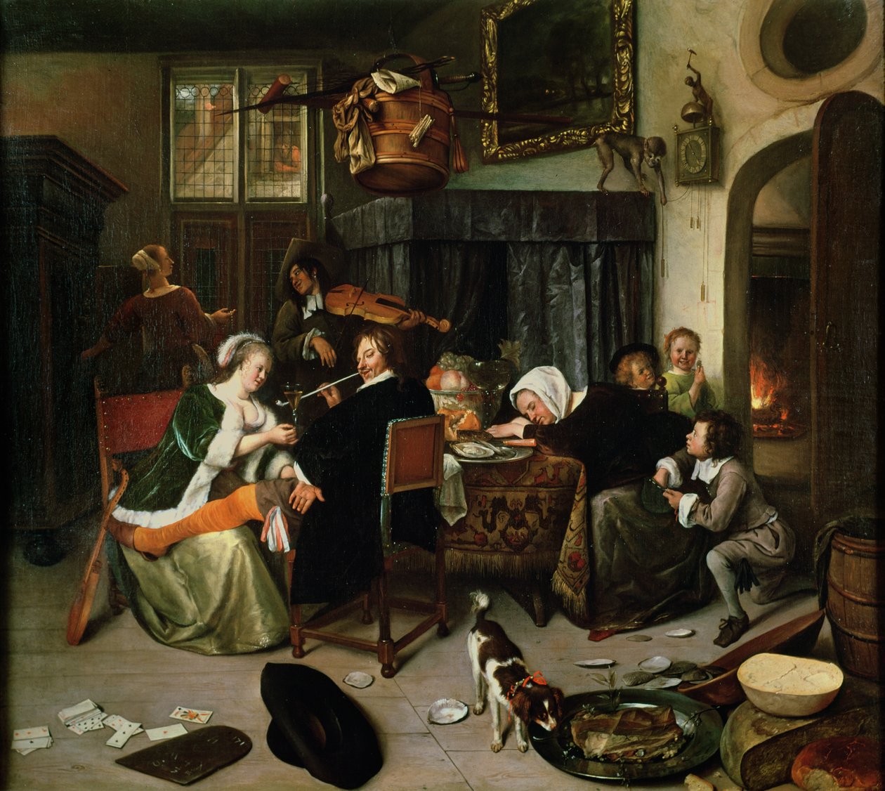 Dissolute Hanehalkı, 1668 by Jan Havickszoon Steen