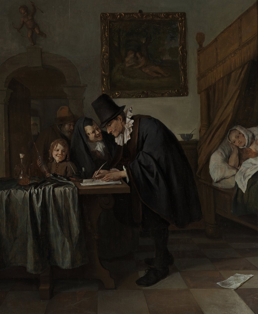Doktorlar Ziyareti, yaklaşık 1665 by Jan Havickszoon Steen
