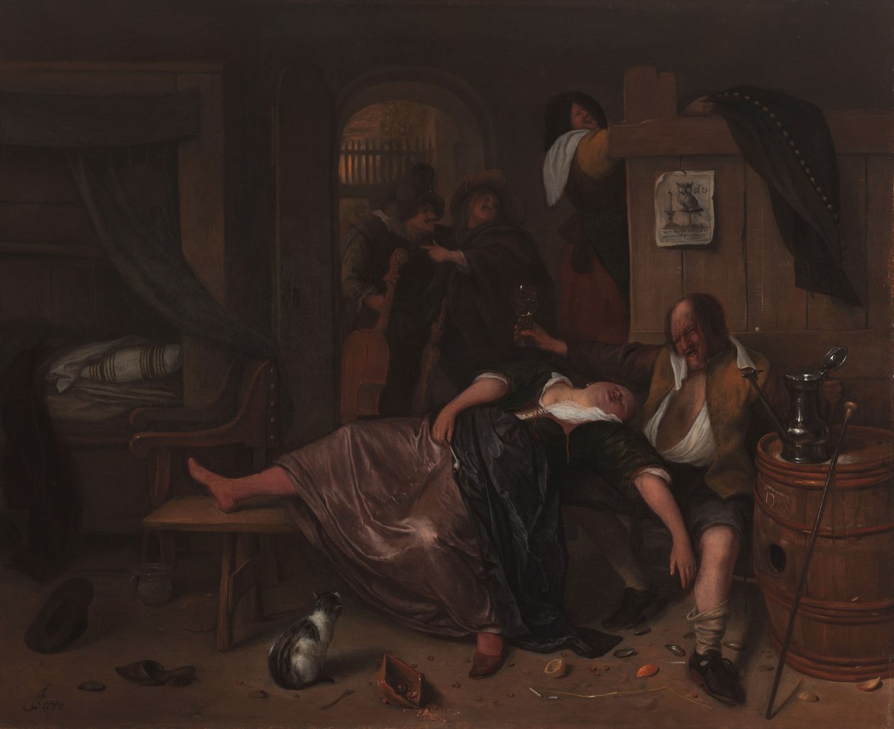 Sarhoş Çift, c.1655-65 by Jan Havickszoon Steen