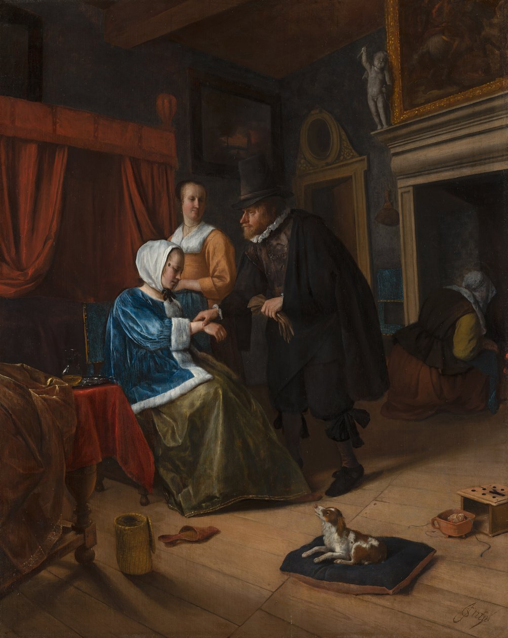 Hasta Kız, 1660 dolayları by Jan Havickszoon Steen