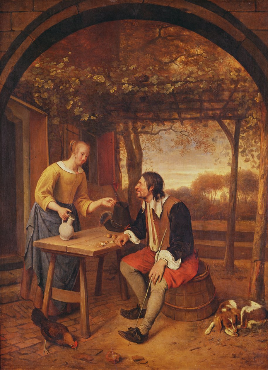 Yolcunun Dinlenmesi (petrol) by Jan Havickszoon Steen