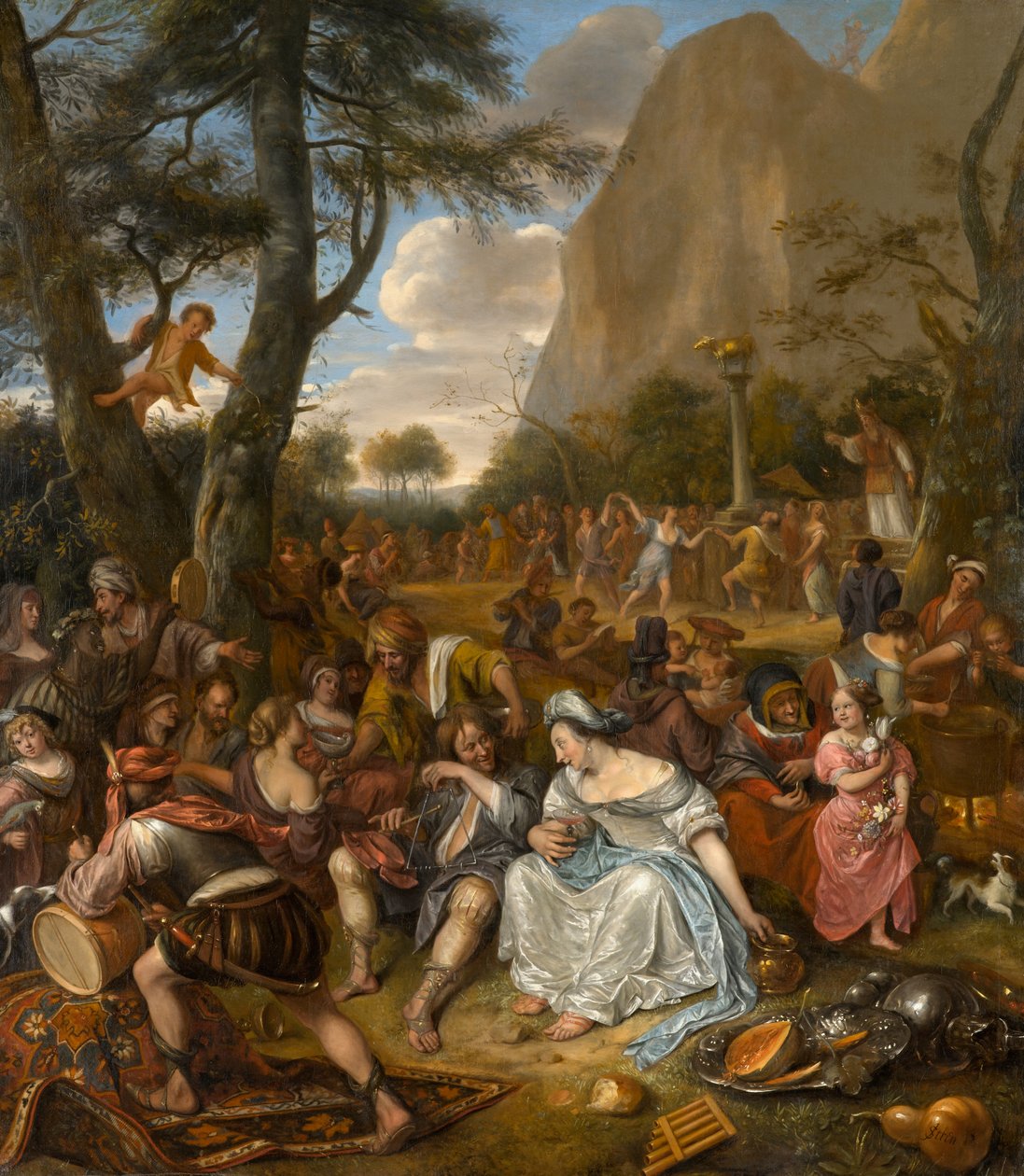 Altın Buzağıya Tapınma, c.1672-1675 by Jan Havickszoon Steen