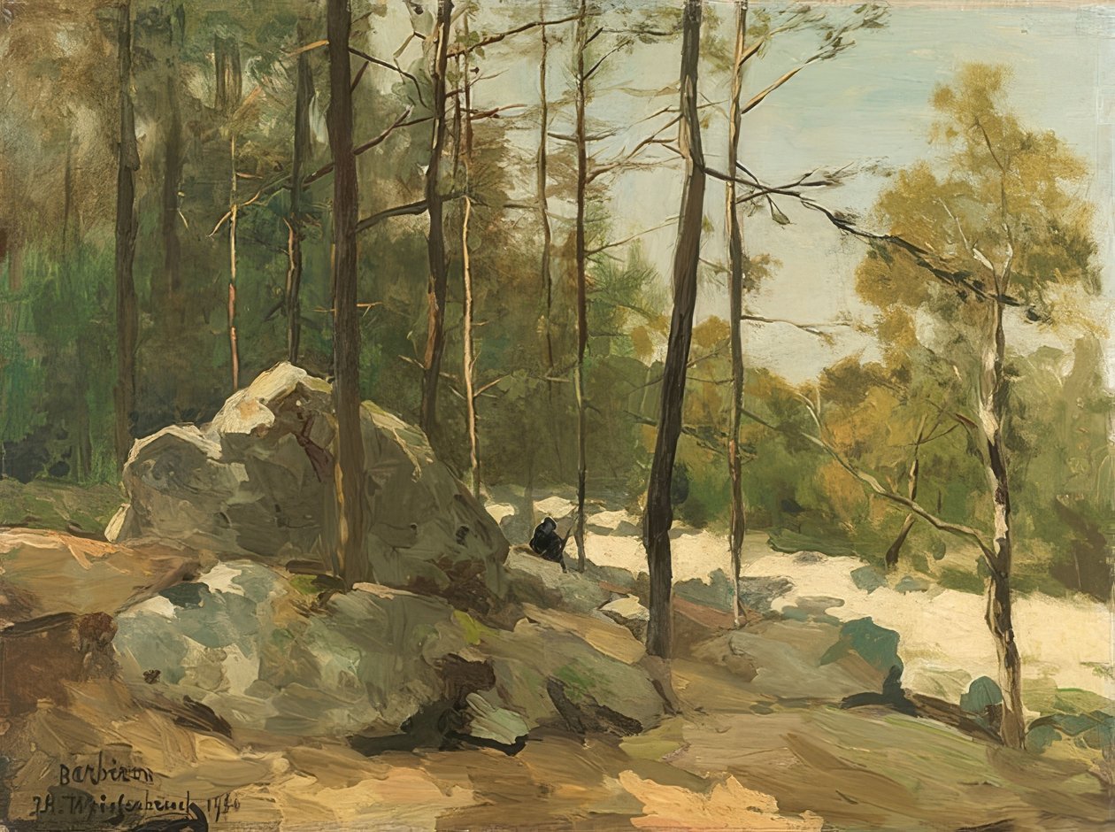 Barbizon yakınlarındaki orman temizliği. 1900 by Jan Hendrik Weissenbruch