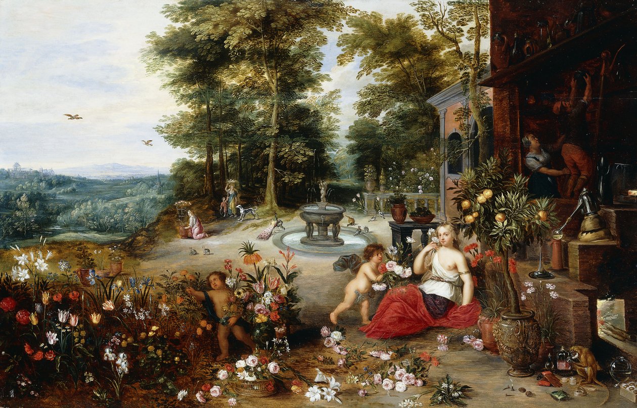 Bir Koku Alegorisi, 1635 by Jan II Brueghel