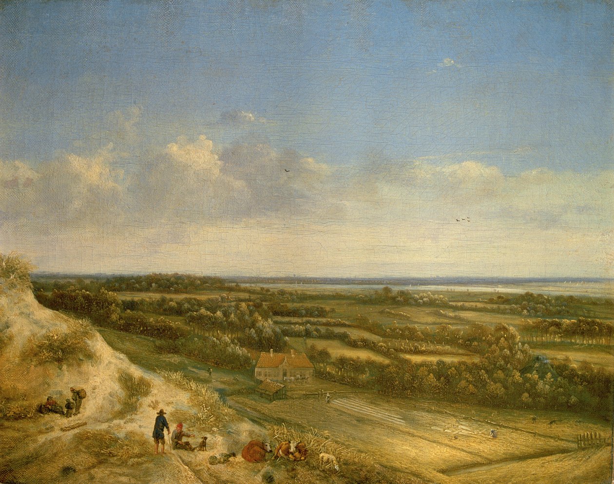 Kumul Manzarası, Muhtemelen Santpoort yakınlarında, c.1675 (tuval üzerine yağlı boya) by Jan II Vermeer van Haarlem