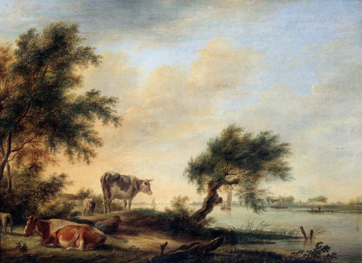 Bir Sürü ile Manzara, 18. yüzyıl by Jan Jansson