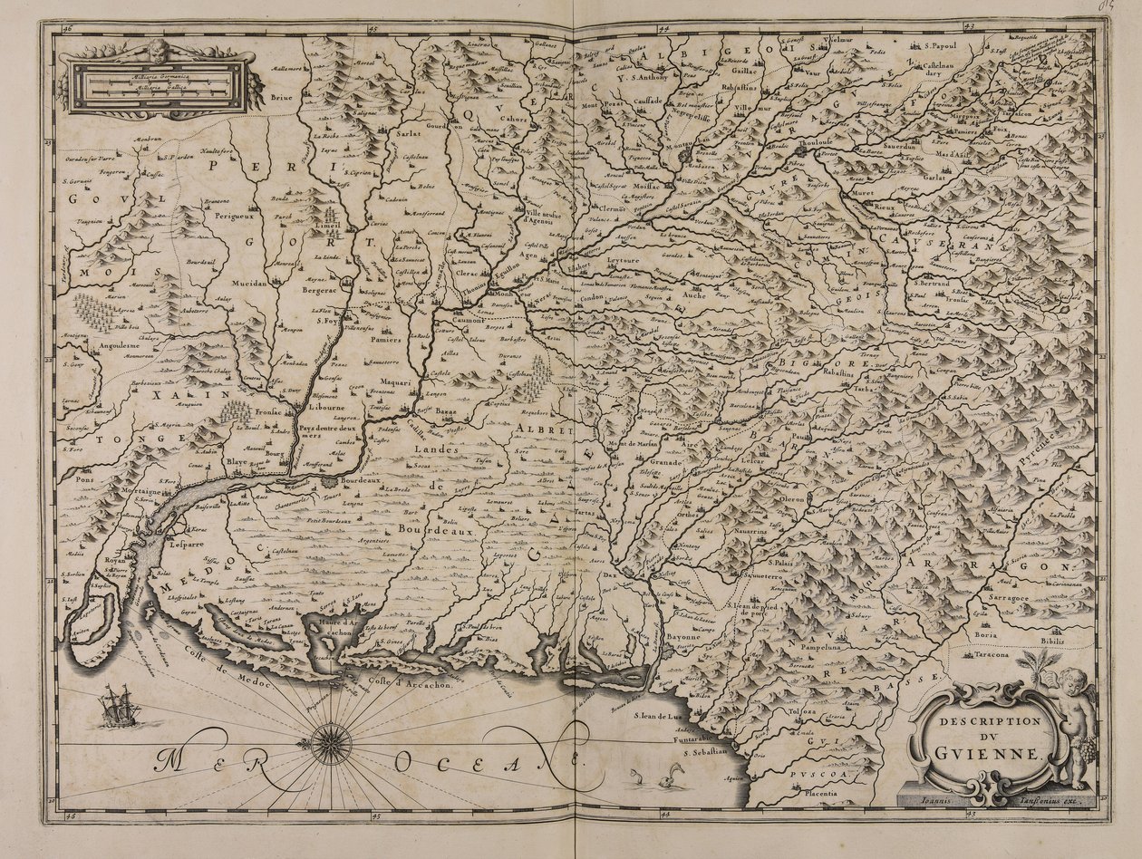 Açıklama du Guienne by Jan Janssonius