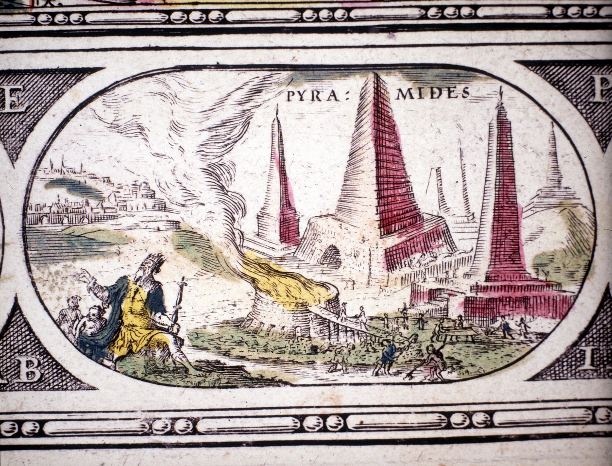 Antik Çağın Yedi Harikasının Temsili: Mısır Piramitleri. 1630