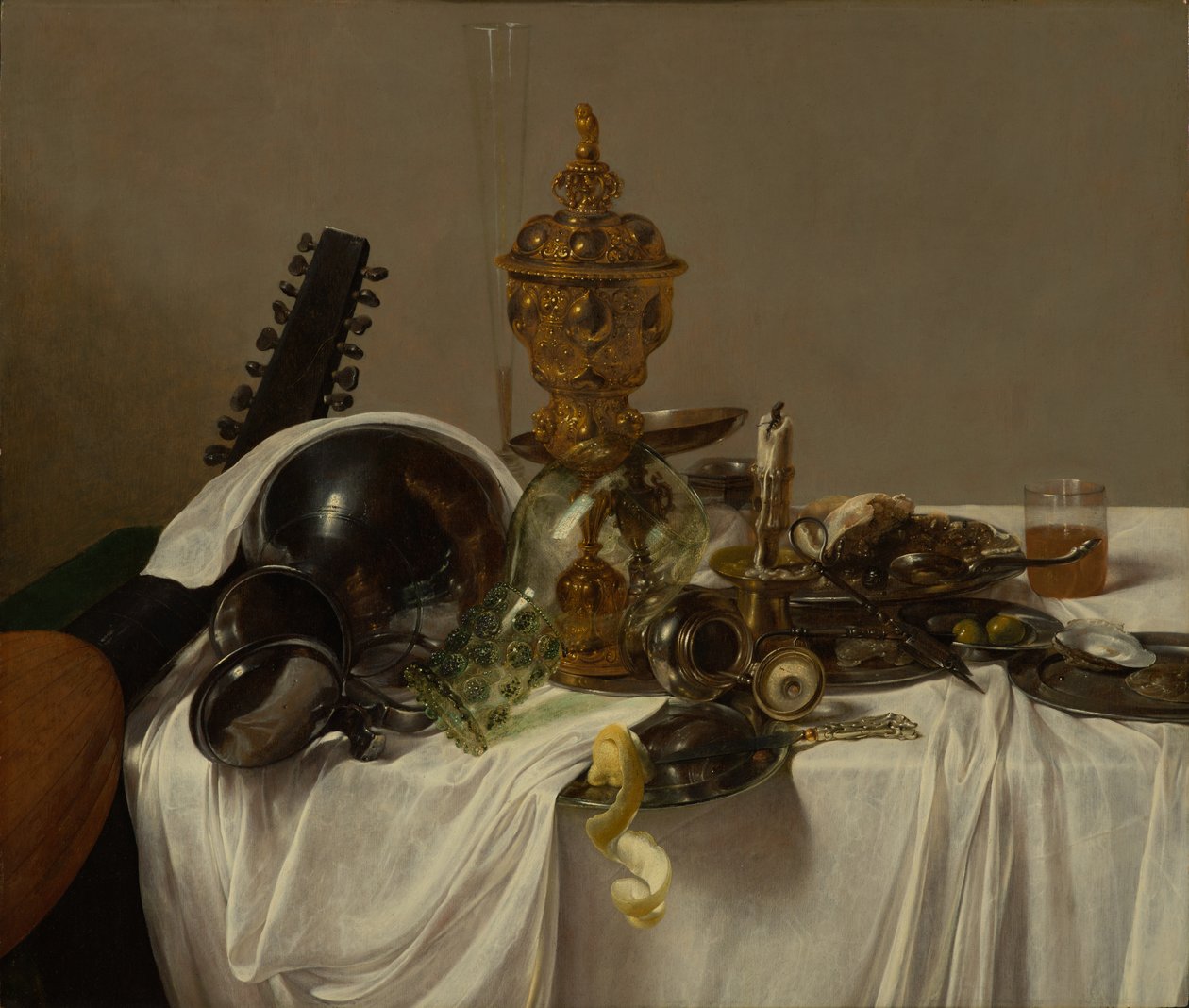 Ziyafet Parçası, c.1635 (beşik panelde yağ) by Jan Jansz. den Uyl