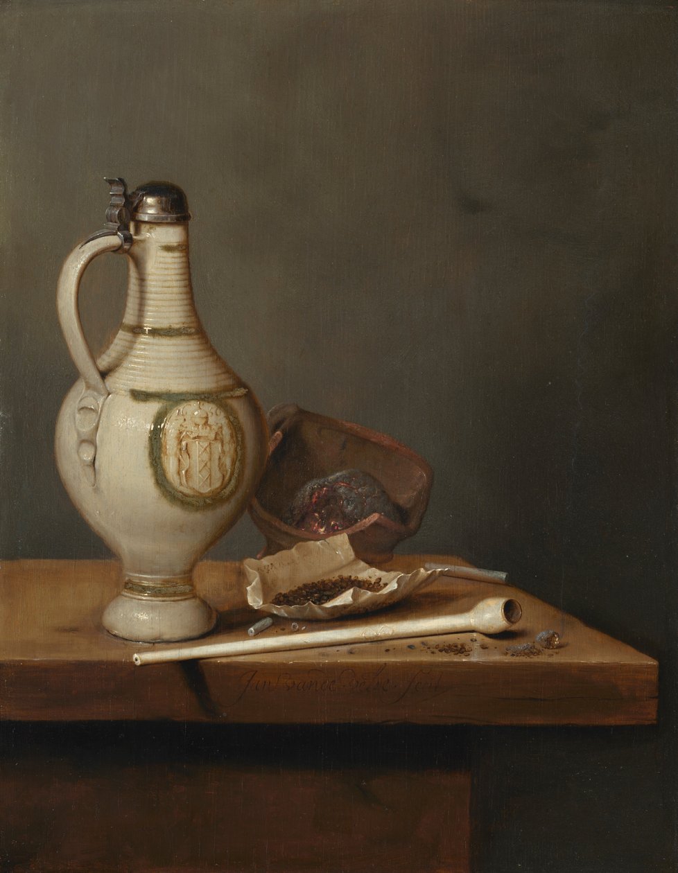 Taş Sürahi ve Pipo ile Natürmort, 1650