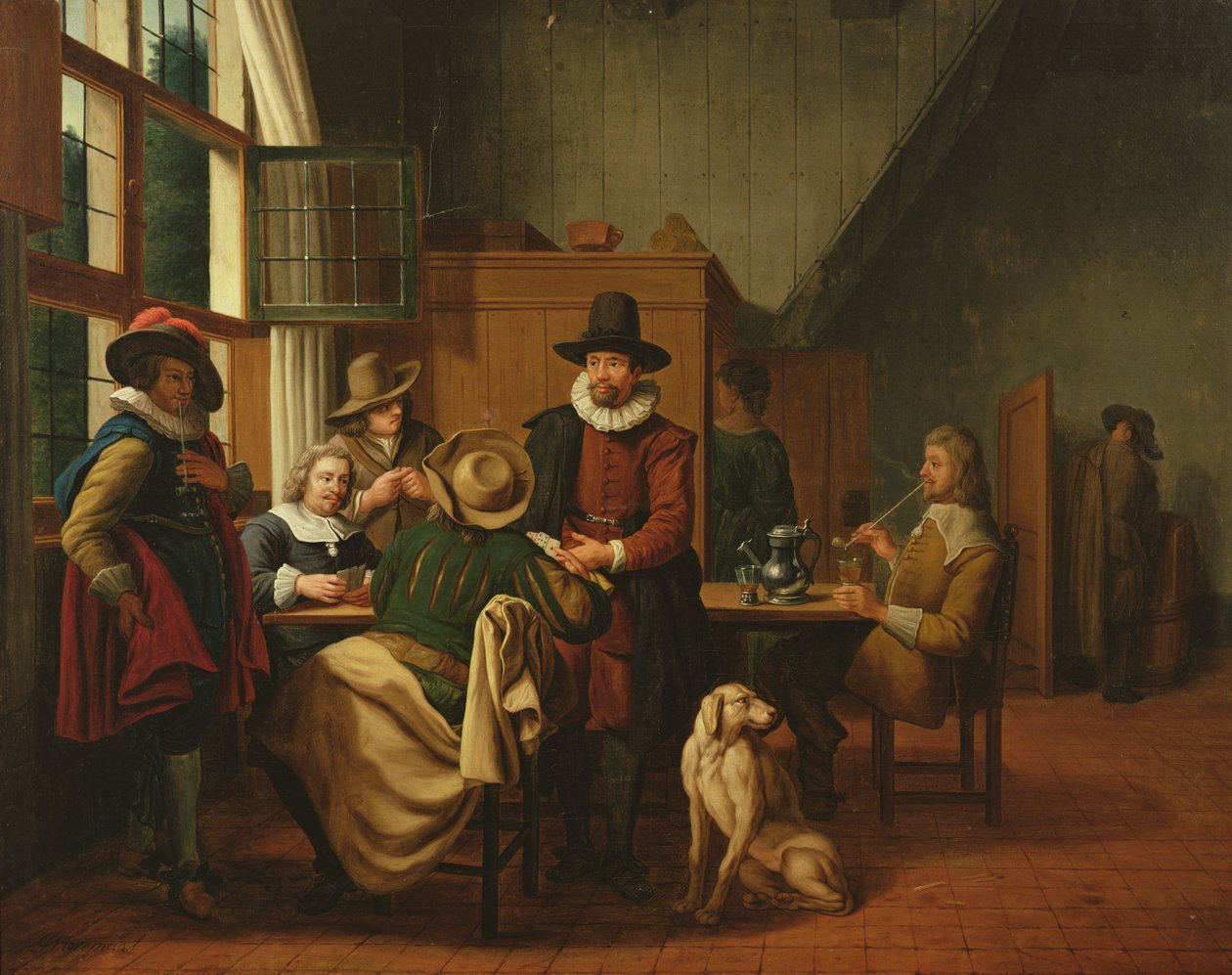 Bir tavernanın içi by Jan Josef the Elder Horemans