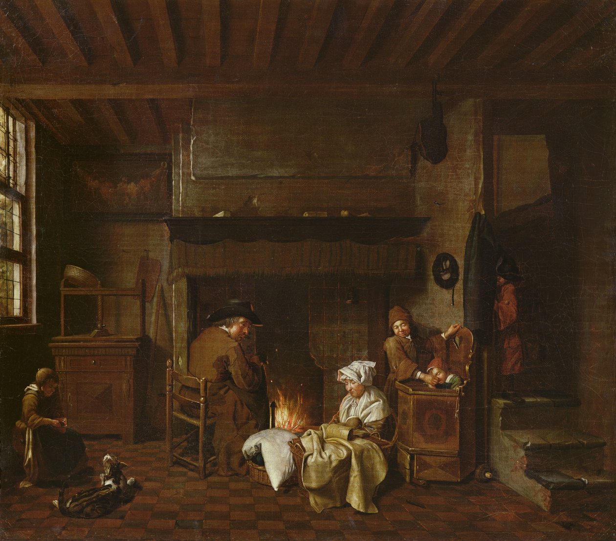 Baca yanında iç sahne by Jan Josef the Elder Horemans