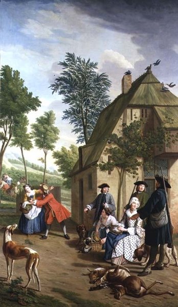 Bir Manzaradaki Figürler (dörtlü seriden biri) by Jan Josef the Younger Horemans