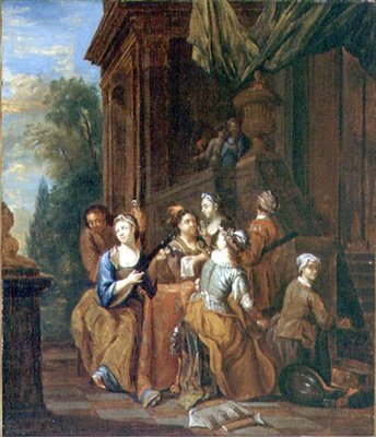 Müzikli Parti (tuval üzerine yağlı boya) by Jan Josef the Younger Horemans