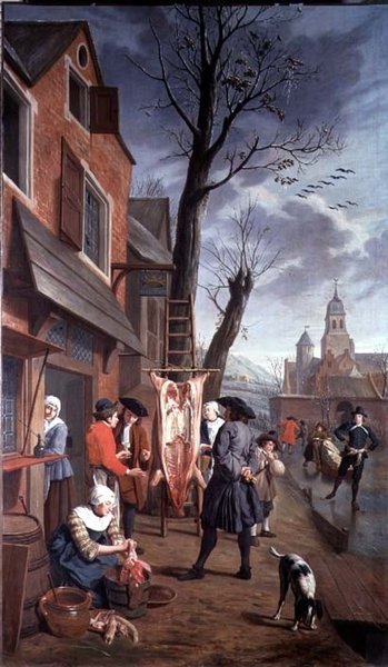 Kasabın Dışında (dört seriden biri) by Jan Josef the Younger Horemans