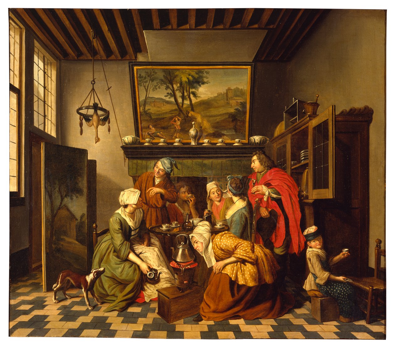 Çay Saati (tuval üzerine yağlıboya) by Jan Josef the Younger Horemans