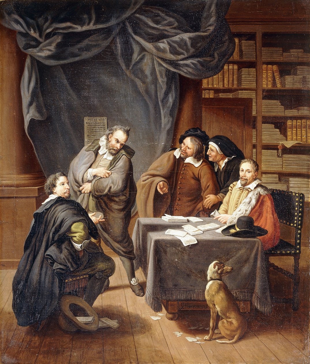 Düğün Sözleşmelerinin Hazırlanması, by Jan Josef the Younger Horemans