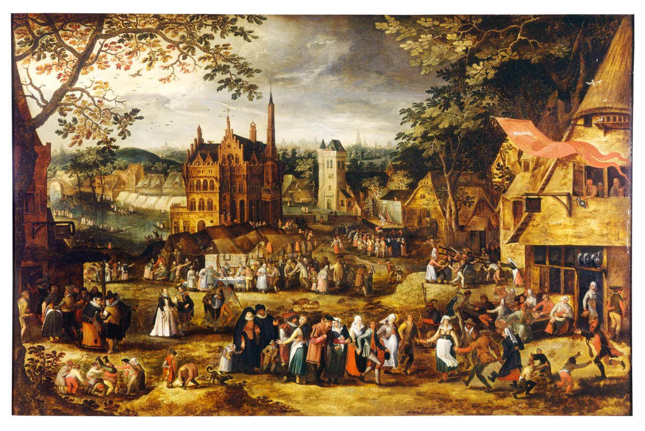 Köy Panayırı (panel üzeri yağlı boya) by Jan Josef the Younger Horemans
