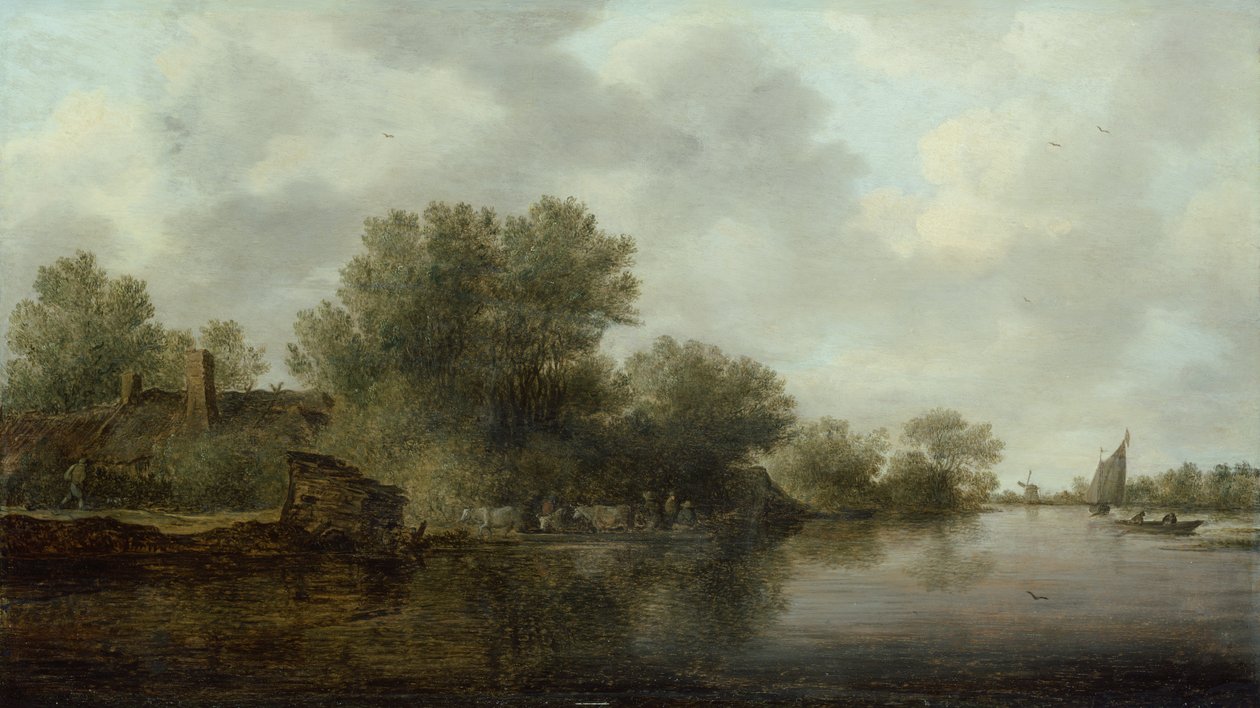 Manzara (panelde yağ) by Jan Josephsz van Goyen