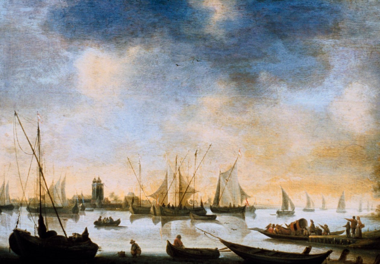 Nehir manzarası, 17. Yüzyıl. by Jan Josephsz van Goyen