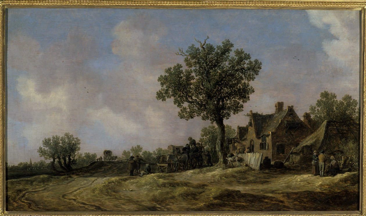Köy Yolundaki Taverna, 1620 by Jan Josephsz van Goyen