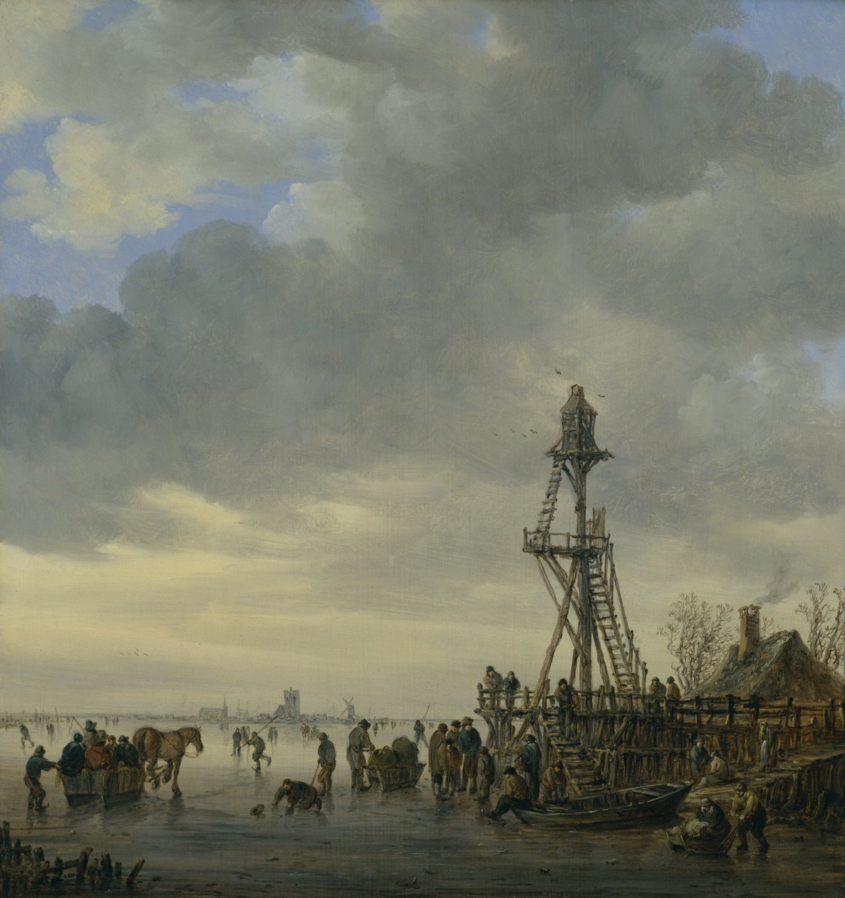 İniş Aşaması (tuval üzerine yağlı boya) by Jan Josephsz van Goyen