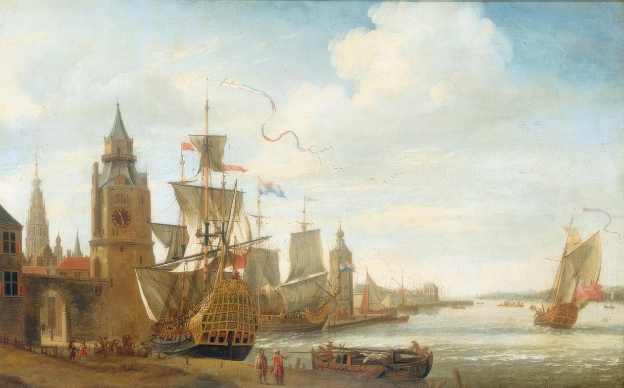 Antwerp limanının motifleri ile Capriccio by Jan Karel Donatus van Beecq
