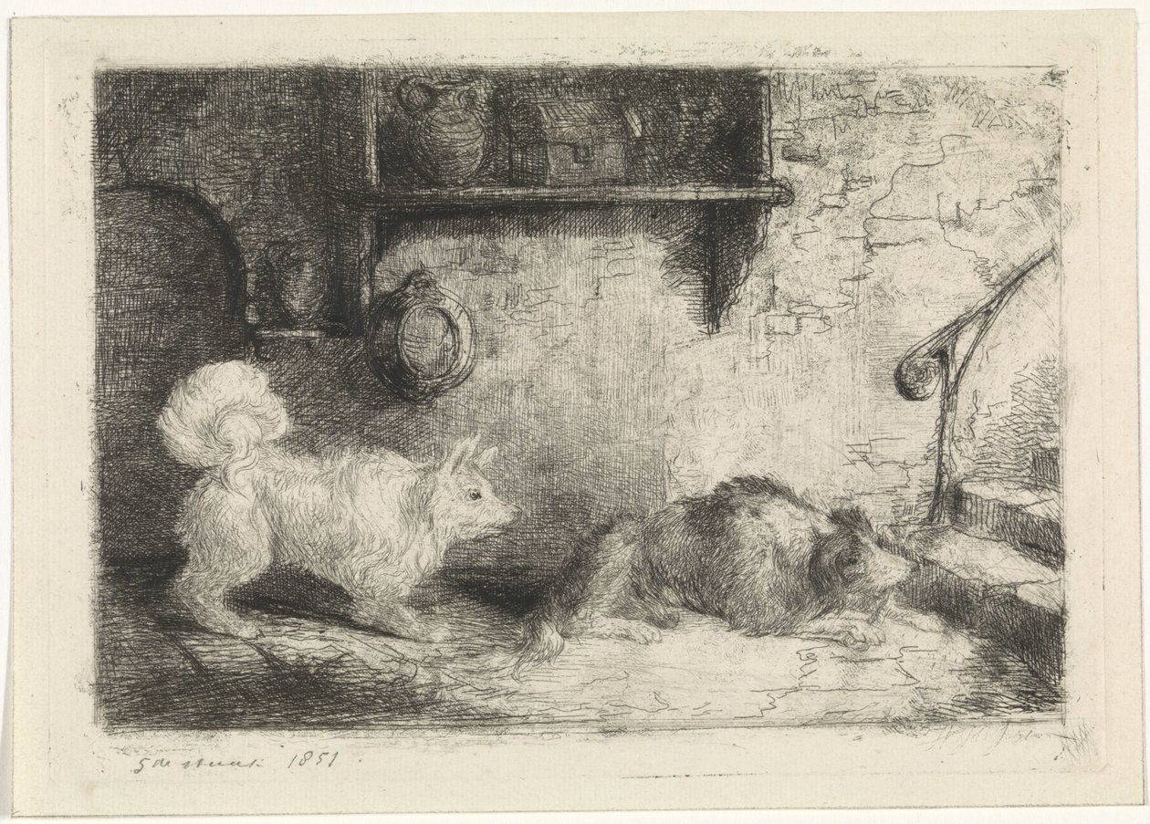 İki köpek by Jan Karel Jacob de Jonge