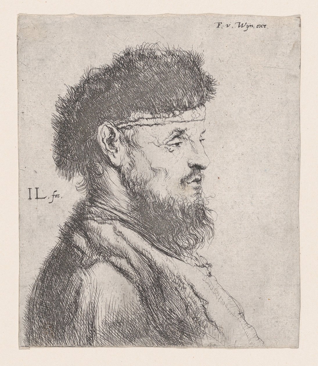 Kürk Başlıklı Bir Adamın Büstü, 17. yüzyıl. by Jan Lievens